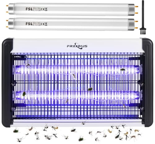 FRAXINUS Fly Zapper Electric, Mosquito Killer Lamp, Electronic Bug Catcher, 4200V High Powered Grids, 20W UV light Trap Flying Insects, wasps, and Moths, Quiet Pest Control for Indoor, Home Use.