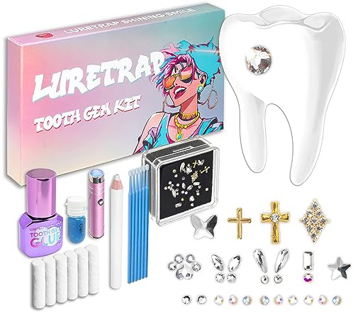 Luretrap Y2K Trendy Kit di 30 Gemme per Denti in Cristallo - Scatena il Tuo Sorriso Scintillante, NTGK-24462