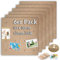 Große Filz-Pinnwand, Korktafeln, Stecktafel, 30x30cm-12mm dick, große Pinnwand für Wände, selbstklebende Sichttafel, schalldichte Korktafeln mit 45 Reißzwecken & 40 Holzdübeln, 6er-Pack, braun