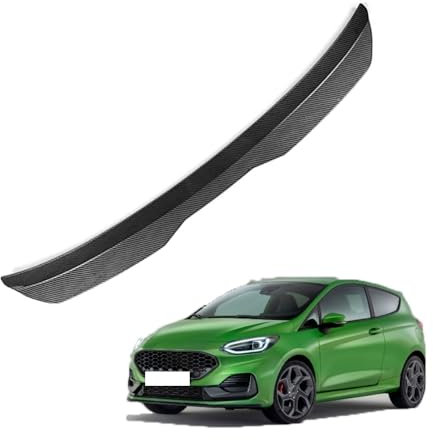 KizmiQ Alerón Trasero,para Fo-rd Fiesta ST MK8 2018 2019 2020 Hatchback ABS Carrocería Techo Trasero Spoiler Styling Maletero Coche Spoiler Accesorios,B/Carbon Fiber