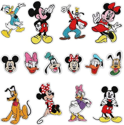 14 parches para coser o planchar, parches bordados para ropa y accesorios (Ratas y patos)
