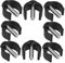 PEPLAYTAL 8pcs Toilet Seat Locking Clips for Stools Crutch Locking Clips for Stability Easy Installation Replacement Parts