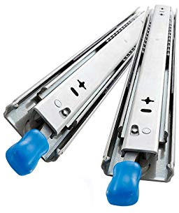 Guide scorrevoli per cassetti resistenti, 25,4 cm, capacità di carico 120 kg, scorrevoli, per armadi e carichi pesanti, 1 paio di guide da 65 cm