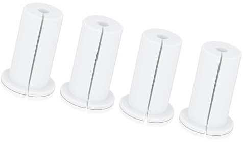 Hiraith 4PCS Gummikabel Vägggenomföring, 1 Ethernet-kabelgenomföring för Hem och Utomhus, Bra Kompatibilitet, Liten och Lätt, Breda Applikationer (Vit)