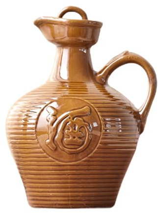 CHICAMPERA Brocca per Vino in Ceramica da 500 Ml Manico Contenitore Portatile Multifunzione per Uso Domestico e Decorazione Cucina Vintage
