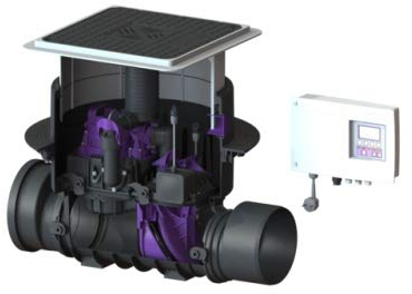 Kessel 24200S - Rückstaupumpanlage Pumpfix F Komfort DN 200 für Bodenplatte - Schwarze Abdeckung