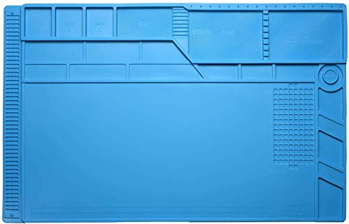 55x 35cm Lötmatte Antistatische Reparatur Matte, Aweohtle Magnetische 500℃ Hitzebeständige Silikonmatte Arbeitsmatte für Kamera Elektronische Laptop Handy Reperatur- (Maximale Größe)