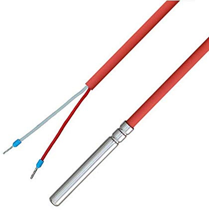 iOVEO 036HS04202 - NTC 5KOHM Temperaturfühler / Kabelfühler / Solarfühler / Temperatursensor mit Silikon-Leitung bis 200°C, NTC, 2 Meter