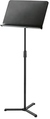 K&M 11927 Atril negro para orquesta - Atril extensible hasta 118,5 cm - con trípode, estante de plástico