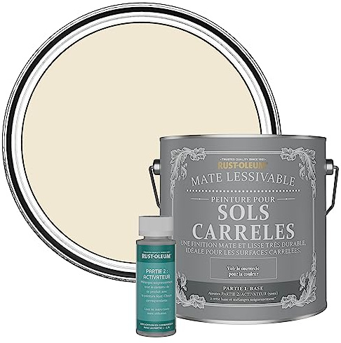 Rust-Oleum Beige Washable Matt Floor Tile Paint - Quarry Lime 2.5L