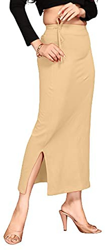 ALYNE Women's Blended Saree Shapewear Petticoat, Blended FullElastic with Drawstring Saree Shapewear, Skirts for Women,Shape Wear Dress for Saree