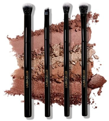 LAURA GELLER Shadow Skills 4pc Eyeshadow Professional Vegan Makeup Brush Set | Apply Eyeshadow & More
