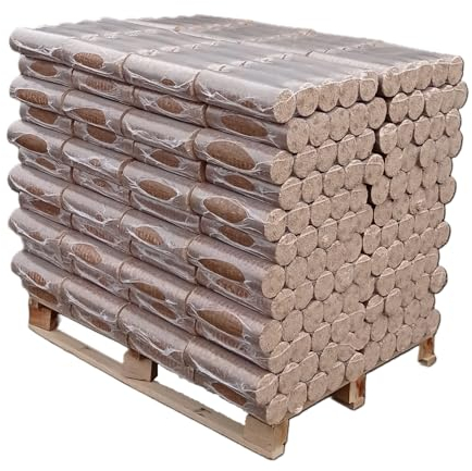 Hartholzbrikett Holzbriketts Nestro Nielsen BUCHE rund 960 kg Palette 96 x 10 kg