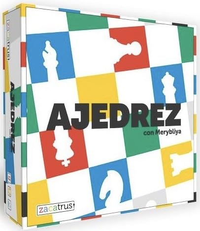 Ajedrez con Merybliya, Juego de Mesa, Juego con Amigos, Juego de Mesa Familiar, Juego para 2 jugadores, Ajedrez para Principiantes, Guía, Minijuegos, Edad +8 Años