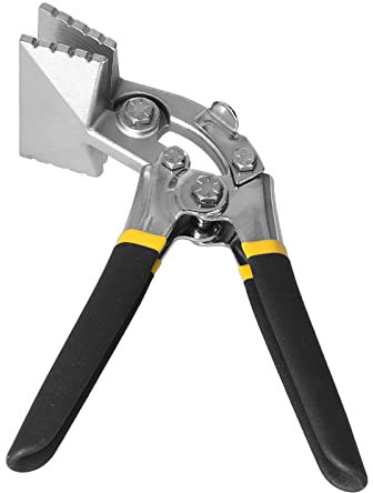 Pinza per Piegare la Lamiera, Pinza per Aggraffatrice Manuale Pinza per Piegare, Piegare e Appiattire il Metallo in Acciaio Legato Al Cromo Vanadio (Pinza piegatubi 80MM (tipo