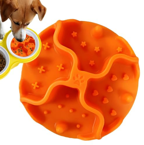 Slow-Food-Pad für Haustiere, Slow-Food-Matte für Hunde, Leck- und Spielmatte für Hunde mit Saugnapf-Design, Wiederverwendbare Leckpad-Kisten-Trainingsspielzeug, Katzenleckerli-Futtermatte für Haustier