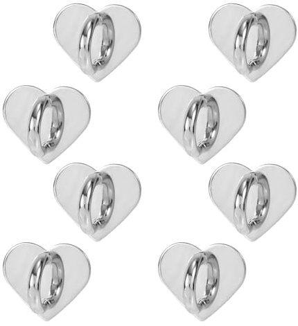 8pz Cuore Supporto Ad Anello per Telefono, Grazioso Anello Cellulare Adesivo Impugnatura Smartphone Phone Ring Holder per Custodie Cellulari Tablet Accessori Fai da Te (Argento)
