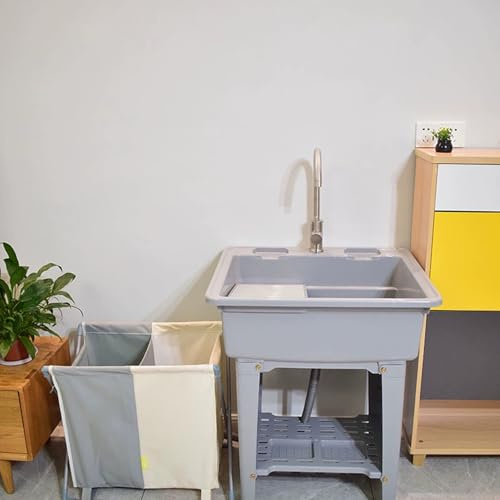 Lavandino per lavanderia con asse mobile e ampio spazio per interni ed esterni