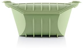 Lékué Estuche de vapor hondo silicona platino verde, 3-4 personas, 2000 ml