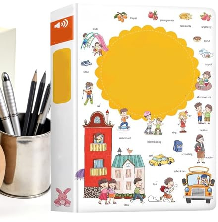Livre Parlant pour Apprendre l'anglais | Activités Interactives de Parole,Livre Audio Éducatif en Anglais pour ,pour Garçons Filles de 2 à 6 Ans Maternelle