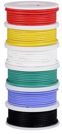 Tuofeng 0.13 mm² Electric Wire, Hook Up Wire Kit, Flexible Silicone Wire, 10 Metre Spools ib Each Colour, 300 V
