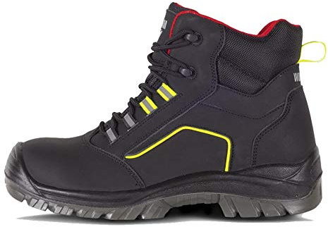 Teamwork Workteam Bota de seguridad, trabajo, antiestática, resistente al deslizamiento, perforación, hidrocarburos y absorción de agua, puntera antiimpactos. Detalles reflect y de alta visibilidad.
