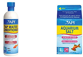 API TAP WATER CONDITIONER Aquarium Water Conditioner 473 ml Bottle & AQUARIUM SALT Freshwater Aquarium Salt 453-Gram Box