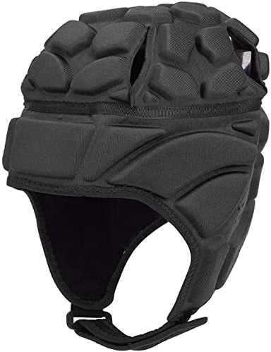 Soft Shell Rugby 7v7 Football Helmet Foam Padded Scrum Cap Headgear Autism Safety Bump Hat Head Support Protector Adjustable Flag Football Soccer Goalie Helmet for Youth Kids Adults