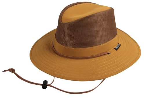 KANUT SPORTS Bouie Safari Sun Hat - UPF 50+, Water-Repellent Wide Brim Bucket Hat for Hiking, Fishing (US, Alpha, X-Large, Mustard)