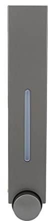 Dispenser Sapone Manuale da 420 ml, Dispenser a Parete Sapone Liquido, Dispenser Doccia e Lozione, Dispenser di Sapone per Doccia Senza Trapano, per Casa, Bagno, Cucina, Hotel(Gray 1 Cup)