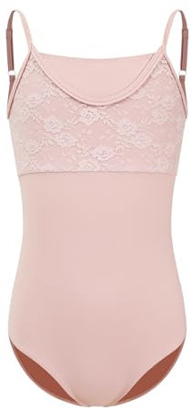AOQUNFS Baletttrikåer för Flickor ärmlös Trikå för Balettdans Gymnastik Bodysuit för Småbarn Dansdräkter för Flickor, CC01-Rosa, 6-7 år