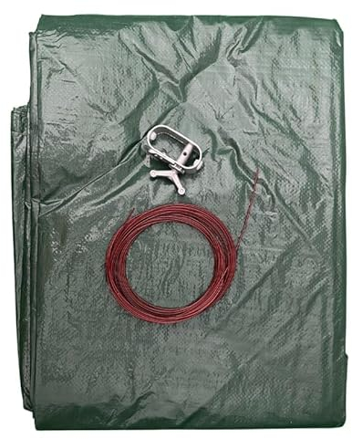 poolomio® Winterplane Winter Abdeckplane für Pool Oval 5,50 x 3,70 m | Poolabdeckung Überwinterung gewebegestärkt 110g/m² | inkl. Befestigungsschnur