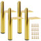 WOPPLXY 4 Stück Möbelfüße, Höhe 13cm Gold Möbelbeine, Metall Schrankfüsse für Sofa, Bett, TV-Schrank und andere Möbel