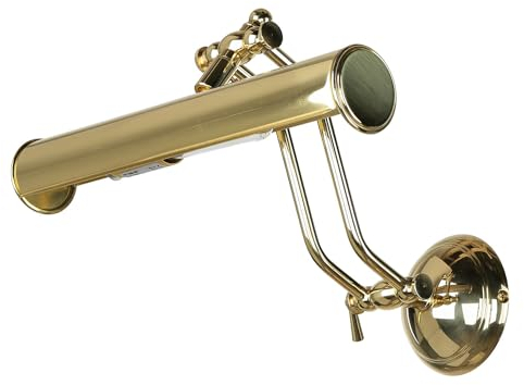 Licht-Erlebnisse Bilderleuchte mit beweglichen Gelenken aus Echt-Messing bronziert B:30cm E14 wechselbar Premium Wohnzimmer Schlafzimmer Flur Bilderlampe Wandlampe