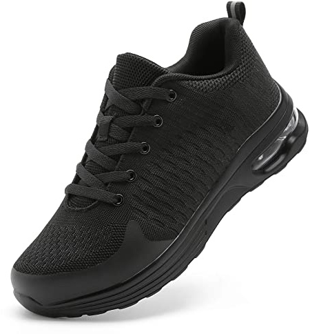 LUPWEE Steel Toe Shoes for Men Slip Resistant Safety Work Shoes Puncture Proof Comfortable Indestructible Sneakers with Specialized Work Insole for Industry Construction Warehouse Black M11.5