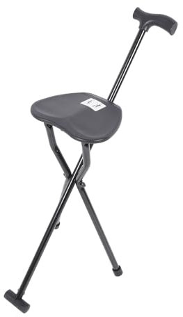 Bastone da Passeggio Pieghevole Sgabello per Sedia Bastone da Passeggio con Sedile Alluminio Leggero Facile da Trasportare e Riporre Antiscivolo per Anziani