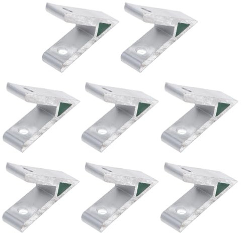 Rebanky 8 Stück 45 Grad Winkel Aluminium Profil Aluprofil Winkelverbinder 45 Grad Aluminium Winkelecke Verbindungsgelenk Eckstrebe Gelenkverbinder für 2020 (Silberfarben)
