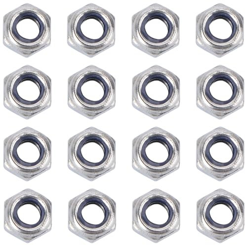 BUGUUYO 100piezas Tuercas De Seguridad Inoxidable Con De Nailon Para Uso Interior y Exterior Resistencia Corrosión