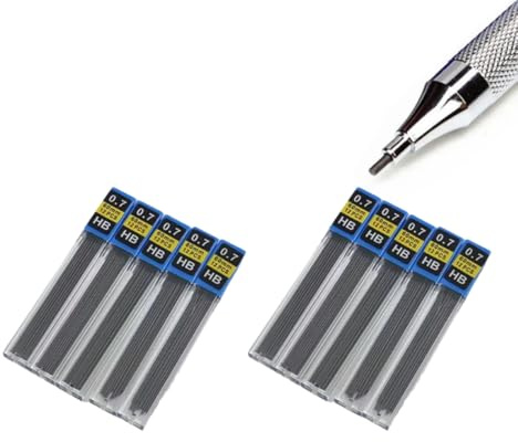 HABNI 120 Piezas Minas De Lápiz Hb De 0,7 Mm, No Es Fácil De Romper, Suave Y Clara,Para Oficina, Escritura,Dibujo,Bosquejo