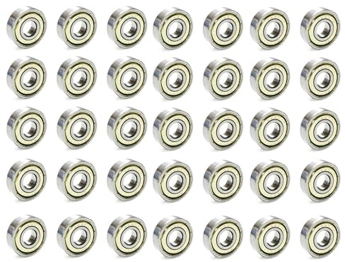 Lot de 60 roulements à billes 608ZZ - 8 x 22 x 7 mm - Double blindage - Pour skateboard et patins à roulettes