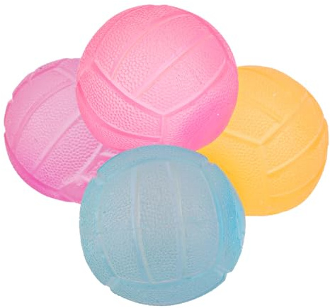 4pz Giocattoli Antistress Palla, Multicolore Giocattoli Ripieni di Maltosio Durevoli Crescita Lenta Palline di Zucchero per Ansia ADHD e Autismo Premi in Classe (Pallavolo)