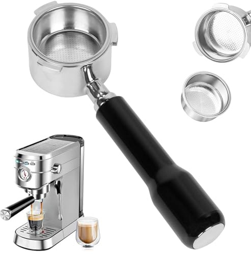 Yuezhongoo 51mm Bottomless Portafilter for CASABREWS 3700/CM5418,Stainless Steel 3-Ear Portable Portafilter,Mr. Coffee,Gevi Espresso Machines | 51mm Portafilter 3 Ears with Prongs Thickness 4mm