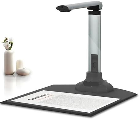 12MP USB-dokumentkamera for lärare, bärbar dator, bok- och dokumentskanner i A3/A4-format med förlängningsstativ, OCR-zoom, målarverktyg