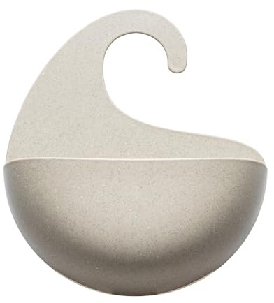 Koziol SURF M Utensilo, Hängeutensilo, Kunststoff, Hängeaufbewahrung, zum Einhängen an der Bad-Armatur, Bad, Duschablage, Duschkorb (recycled desert sand)