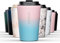 Vinsun Thermobecher Edelstahl 350ml Rosa, Blau - Kaffee & Tee Trinkbecher - Deckel mit Trinköffnung - verschließbar, auslaufsicher - Isolierbecher to go (Auto, Reisen, Büro)