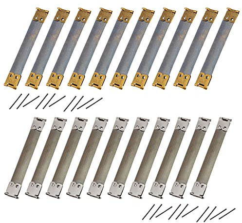 The Lord of the Tools 20 Pezzi 10 CM Metallo Interno Flessibile Telaio Chiusura Bacio Cerniere Per Borse Borse A Molla Accessori Per Fai Da Te Cucito Fare 10 Pezzi Argento E 10 Pezzi Bronzo