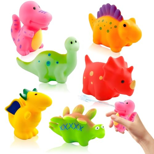 Giocattolo Da Bagno Con Dinosauro, 6 Pezzi, Giocattolo Acquatico Per Bambini, Giocattolo Galleggiante Per Vasca Da Bagno, Giocattolo Da Bagno,Giocattolo Antistress
