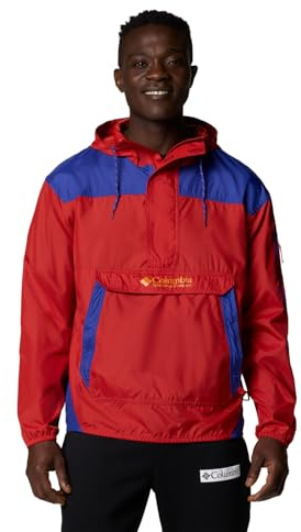 Columbia Coupe-vent Challenger II pour homme, rouge voile, bleu clématite, taille L
