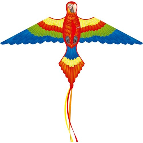 HQ Parrot Kite Papagei Vogel Kinderdrachen ab 5 Jahre für wenig Wind