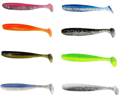 Set di 80 esche da pesca in gomma CuiCanfla per luccioperca, trota, scorfano, acqua